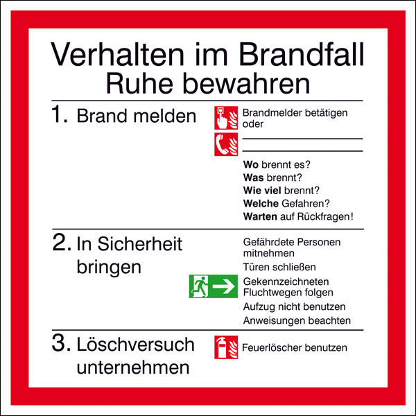 Verhalten im Brandfall