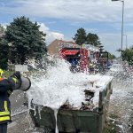 Brand einer Baumulde am 04.07.2025