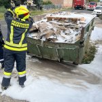 Brand einer Baumulde am 04.07.2025