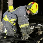 Einsatzübung "Verkehrsunfall mit Menschenrettung"