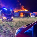 Großbrand einer Lagerhalle in Mannsdorf