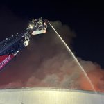 Großbrand einer Lagerhalle in Mannsdorf