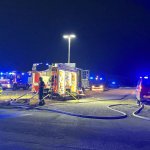 Großbrand einer Lagerhalle in Mannsdorf