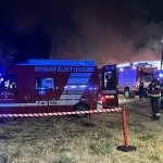 Großbrand einer Lagerhalle in Mannsdorf