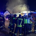 Großbrand einer Lagerhalle in Mannsdorf
